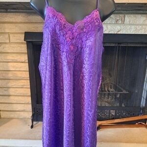 Erika Taylor Slipdress Women's Purple Size Large Lace Adjustable Straps